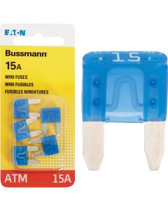 Bussmann 15-Amp 32-Volt ATM Blade Mini Automotive Fuse (5-Pack)