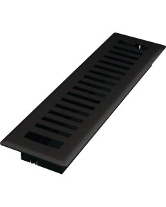 Imperial Montezuma 2-1/4 In. x 12 In. Black Iron Steel Floor Register