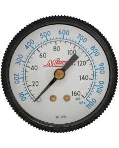 Milton 1/4 In. NPT Back Mount Mini Pressure Gauge