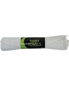 3pk White Terry Towels