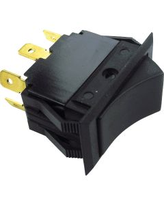 Seachoice 15A 12V Black Rocker Switch, On/Off/On