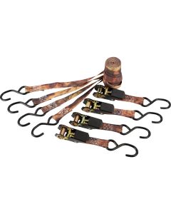 Erickson 1 In. x 10 Ft. Ratchet Tie Down Straps, Camouflage (4-Pack)