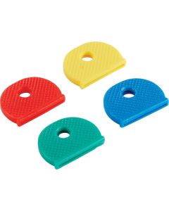 Lucky Line Vinyl Key Identifier Cap, Assorted Colors (4-Pack)