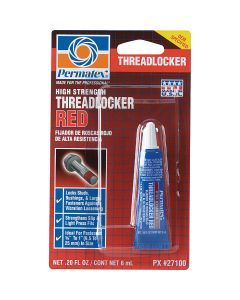 PERMATEX 0.2 Oz. Red High Strength Threadlocker