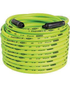 Flexzilla 3/8 In. x 100 Ft. Polymer-Blend Air Hose with 1/4 In. MNPT Fittings