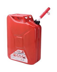 Midwest Can 5 Gal. Steel Gasoline Fuel Can, Red