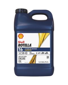 Rotella Shell T6 5W40 Oil, 2.5 Gal.
