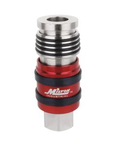 Milton 2-In-1 Universal Safety Exhaust Quick-Connect Industrial Coupler, 1/2 Body, 1/2 FNPT