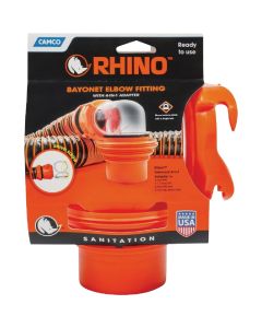 Rhino Bayonet Swivel Elbow Fitting with 4-in-1 Adapter