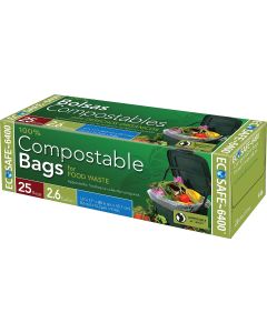 EcoSafe-6400 2.6 Gal. Compostable Green Trash Bag (25-Count)