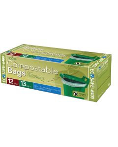 EcoSafe-6400 13 Gal. Compostable Green Trash Bag (12-Count)