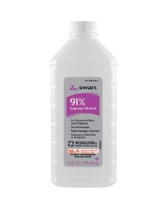 Swan 91% Isopropyl Rubbing Alcohol, 16 Oz.