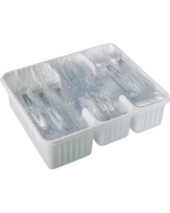 Diamond Clear Plastic Cutlery Set (192 Piece)