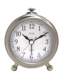 La Crosse Technology Equity Brushed Metal Battery Operated Alarm Clock