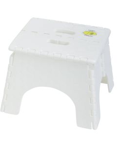 E-Z Foldz 9 In. White 1-Step Folding Step Stool