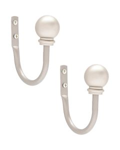 Kenney 4 In. Ball Drapery Holdback, Antique Pewter (2-Pack)