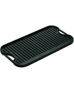 Lodge 10.5 In. x 20 In. Cast Iron Griddle Grill with Handles