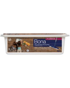 Bona 5 In. W. x 17 In. L. Wet Hardwood Floor Cleaning Pads (12-Pack)