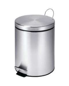 Honey Can Do 5 Liter Stainless Steel Step-On Wastebasket