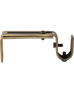 Kenney Adjustable Single Mocha Curtain Rod Bracket (2-Pack)