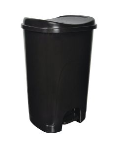 Hefty 13 Gal. Black Step-On Wastebasket