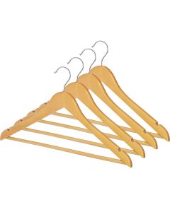 Whitmor Wooden Suit Hanger (4-Pack)