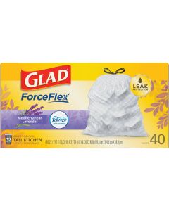 Glad Febreze 13 Gal. Lavender Tall Kitchen White Trash Bag (40-Count)