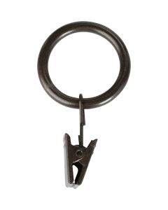 Kenney 5/8 In. To 3/4 In. Clip Curtain Ring, Brown (14-Pack)