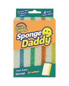 Sponge Daddy 4.5 In. x 2.7 In. Dual Sided Scrub Sponge (4-Count)