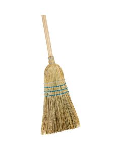 Reynera 13 In. W. x 42 In. L. Natural Hardwood Handle Good Quality Corn Broom