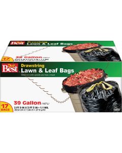 Do it Best 39 Gal. Black Drawstring Lawn & Leaf Bag (17-Count)