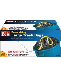 Do it Best 30 Gal. Large Black Trash Bag (20-Count)