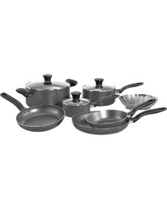 Initiatives Non-Stick Black Cookware Set (10 Piece)