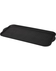 XL 18.9 In. x 39.3 In. Black Recycled Plastic Boot Tray