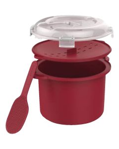 Goodcook 3 Cup Plastic Red Microwave Rice Steamer