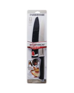 Farberware 8 In. Black Slicer Knife with Edgekeeper Sheath