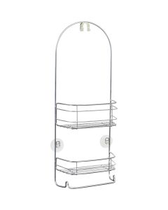 iDesign Rondo 2-Shelf Silver Shower Caddy