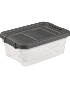 Sterilite 16 Qt./15L Flat Gray Stacker Box