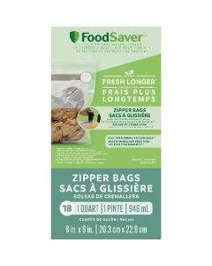 FoodSaver FreshSaver Vacuum Zipper Quart Bags (18-Count)