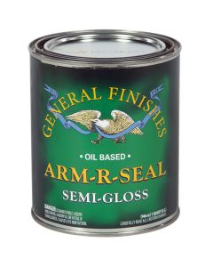 1 Qt General Finishes SGQT Clear Arm-R-Seal Oil-Based Topcoat, Semi-Gloss