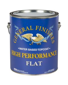 1 Gal General Finishes GAHF Clear High Performance Water-Based Topcoat, Flat