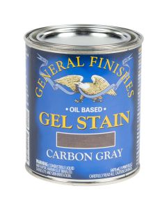 1 Pt General Finishes CPT Carbon Gray Gel Stain Oil-Based Heavy Bodied Stain