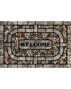 Mohawk Home 23 In. x 35 In. Gray Garden Pebbles Door Mat