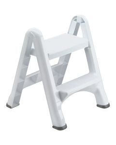 Rubbermaid White 2-Step Folding Step Stool