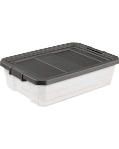 Sterilite 40 Qt./38L Flat Gray Stacker Box