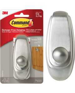 3M Command Large Metallic Timeless Adhesive Hook