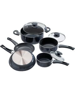 Ecolution Elements Black Non-Stick Aluminum Cookware Set (8-Piece)