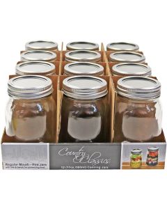 Country Classics Pint Size Regular Mouth Canning Jar (12-Pack)