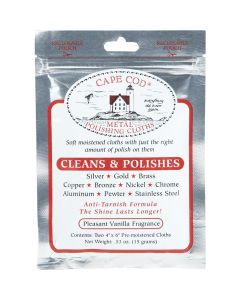 Cape Cod Pre-Moistened Metal Polishing Cloth (2 Count)