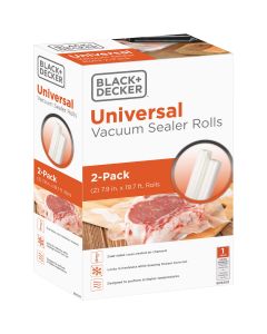 Black & Decker 7.9 In. x 19.7 Ft. Vacuum Sealer Roll (2-Pack)